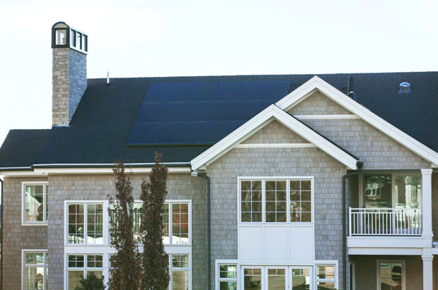 Composite Roofing with Solar Panels